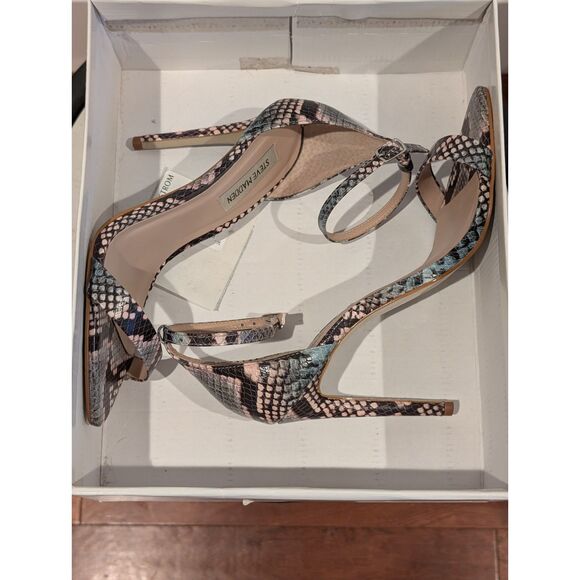 Steve Madden SANE SNAKE Heels – Size 7.5, 4" Stiletto, Snakeskin Print, - Picture 7 of 9